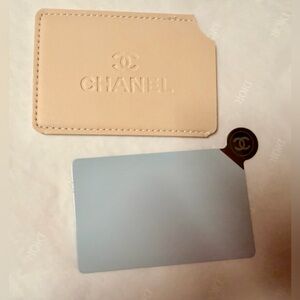 Chanel Cream Cardholder with Mirror. NEW in Box. Mirror SEALED